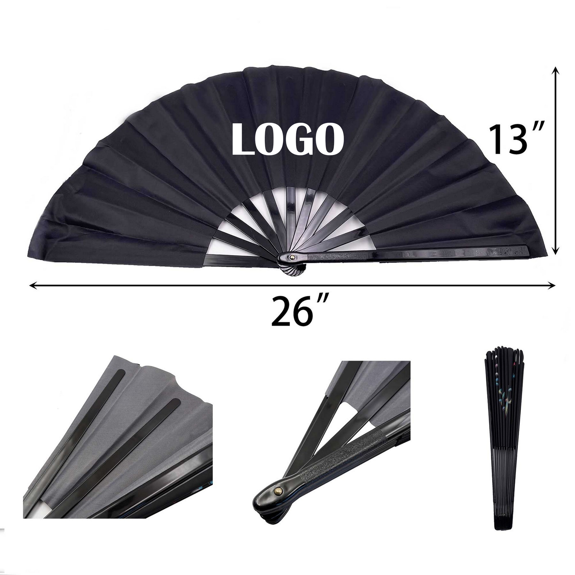 13" Full Color Folding Handheld Fan