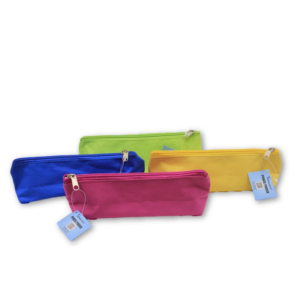 Pencil Pouch - Solid Colors Zipper Closure 3