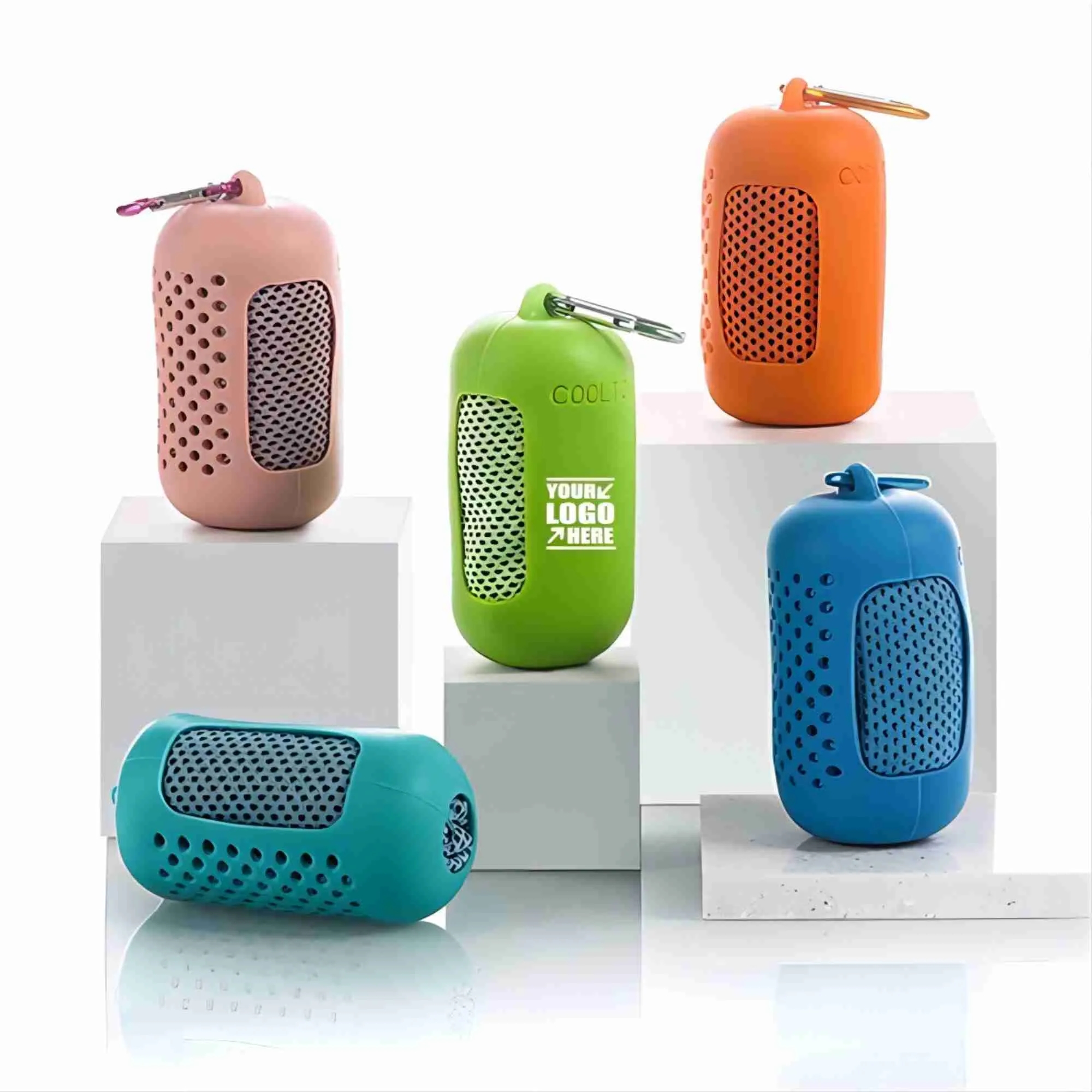 Quick Drying Ice Towel w/ Hanging Silicone Case 8