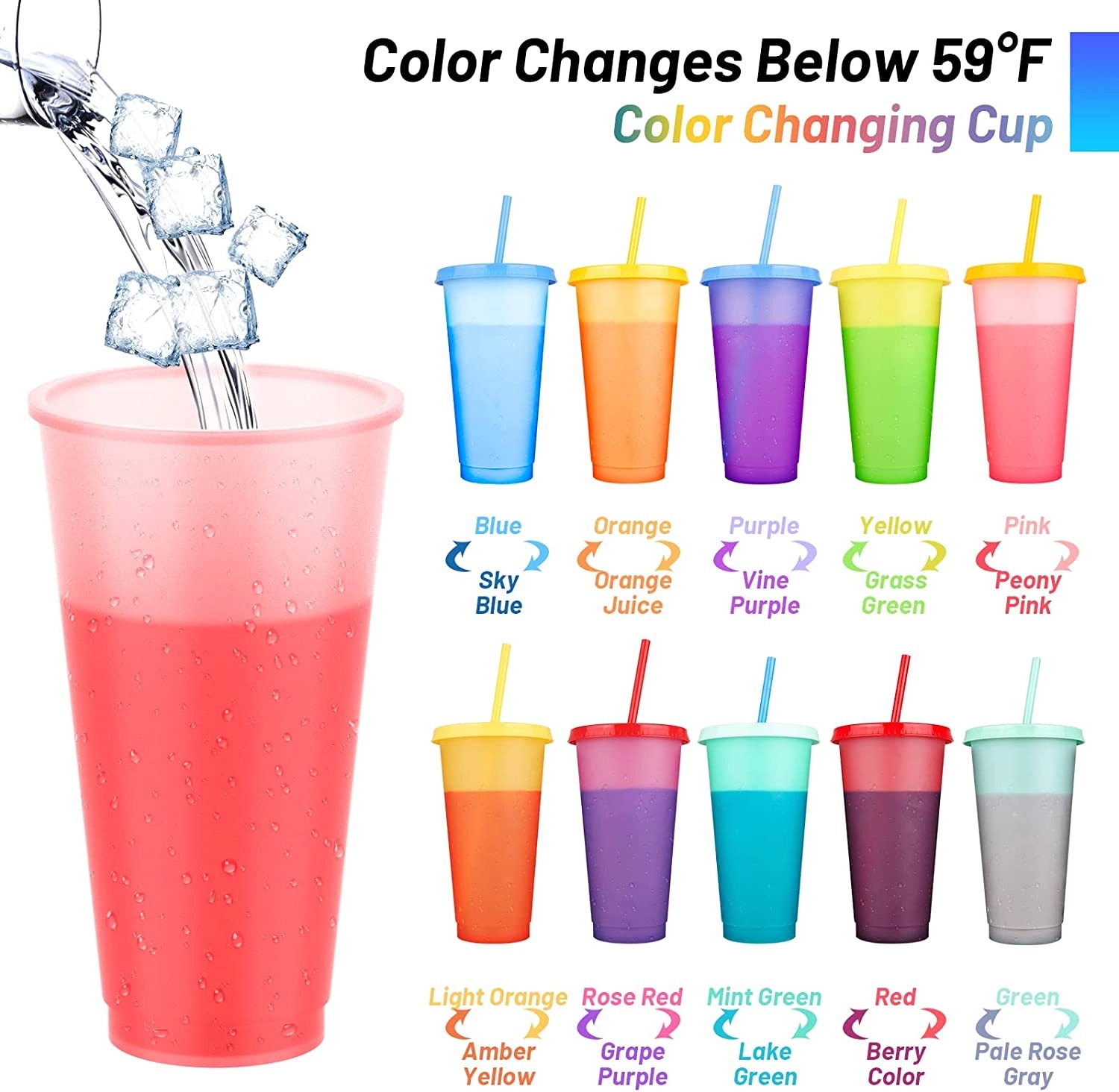 24oz Color Changing Cups with Lids and Straws 9
