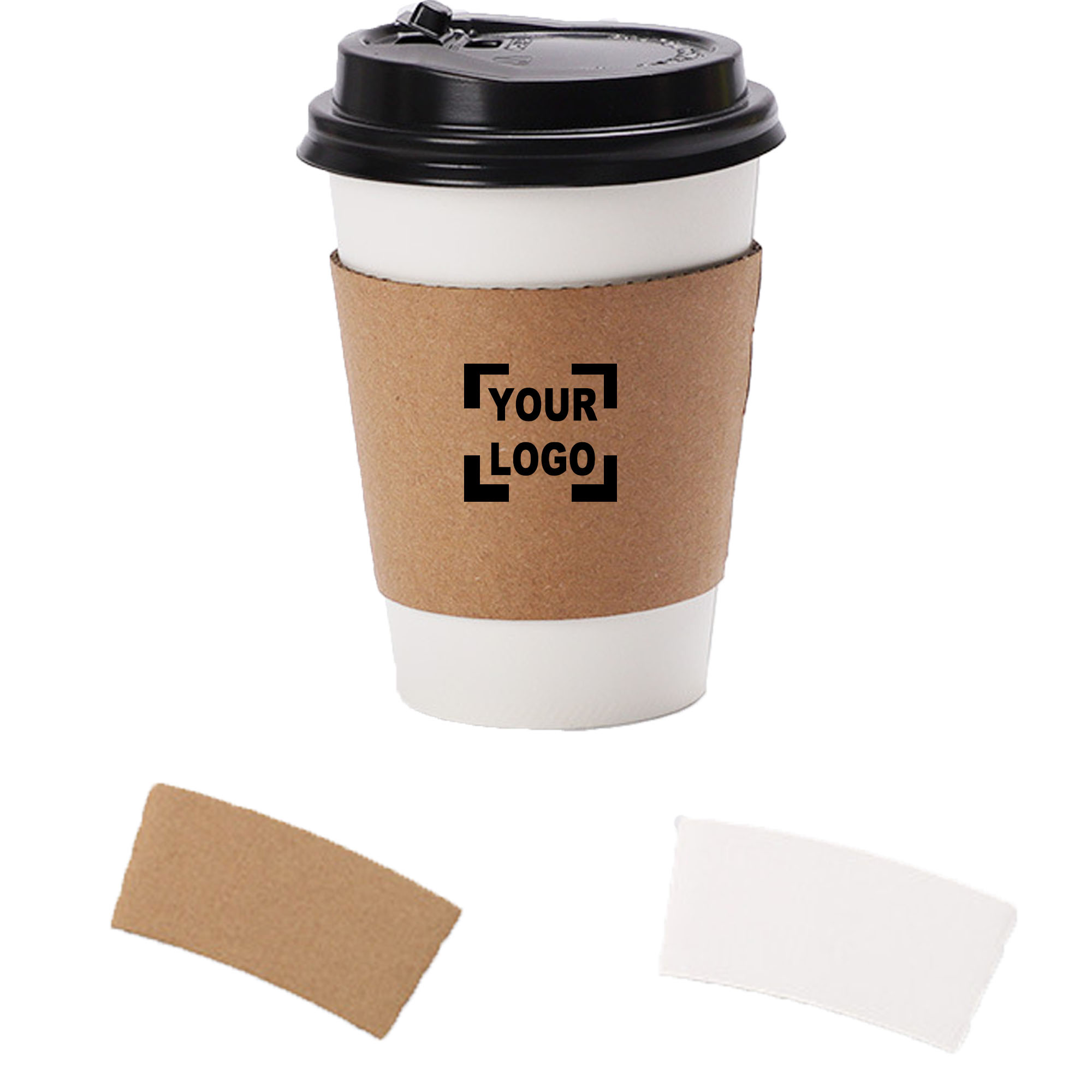 Custom Kraft Paper Cup Sleeve Holder 2