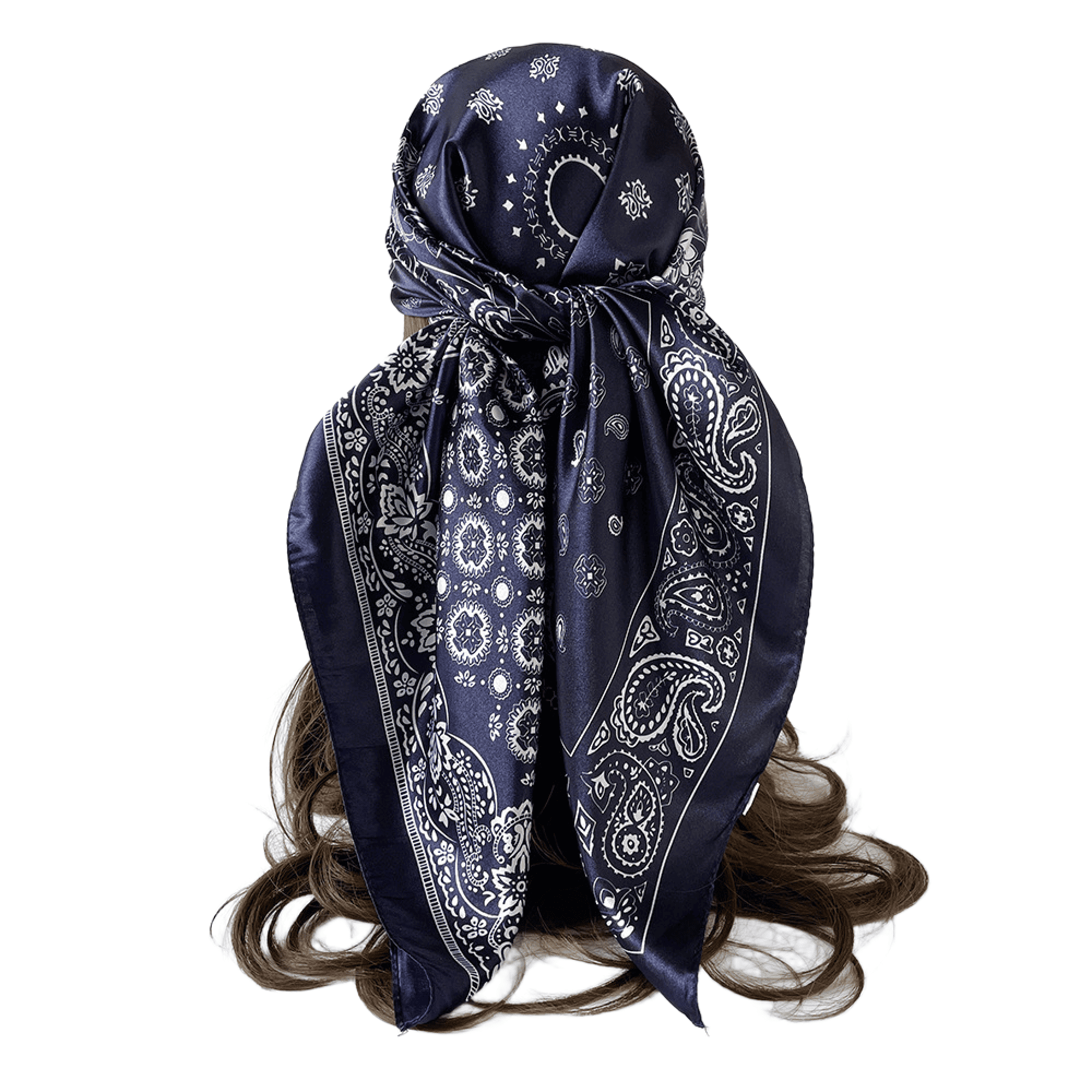 35'' Square Imitation Silk Custom Scarf 16