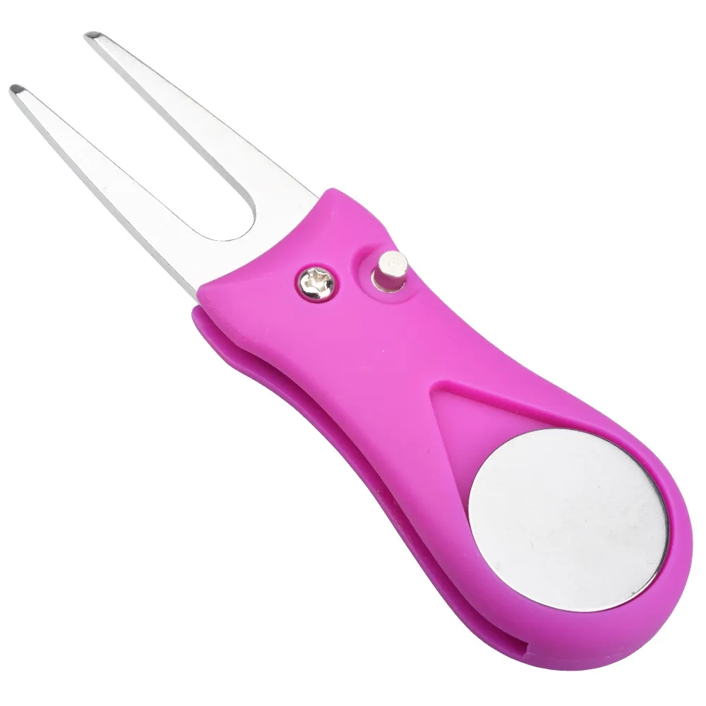 Foldable Golf Divot Tool with Magnetic Ball Marker 24