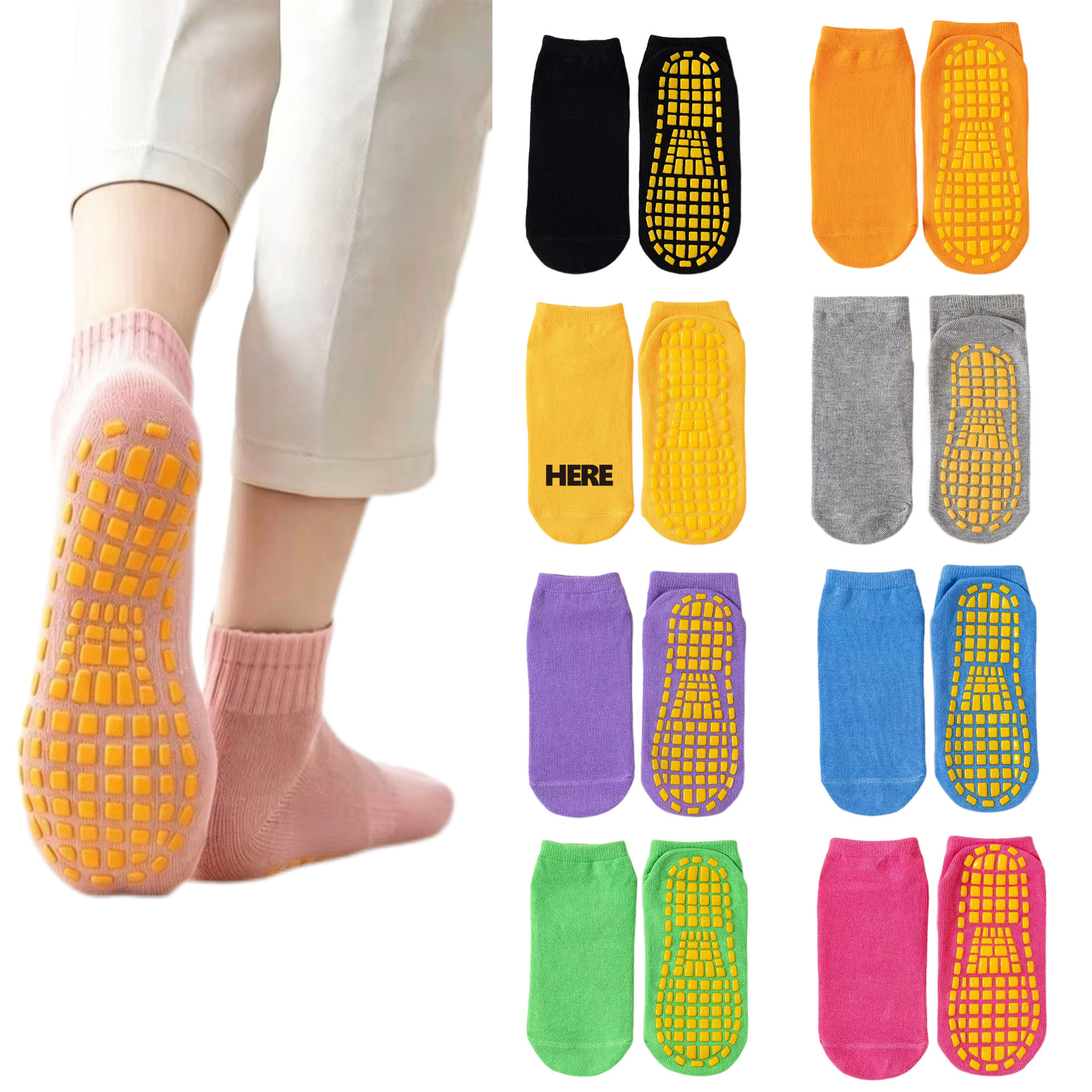 Multi-size Indoor Non-slip Athletic Socks 2