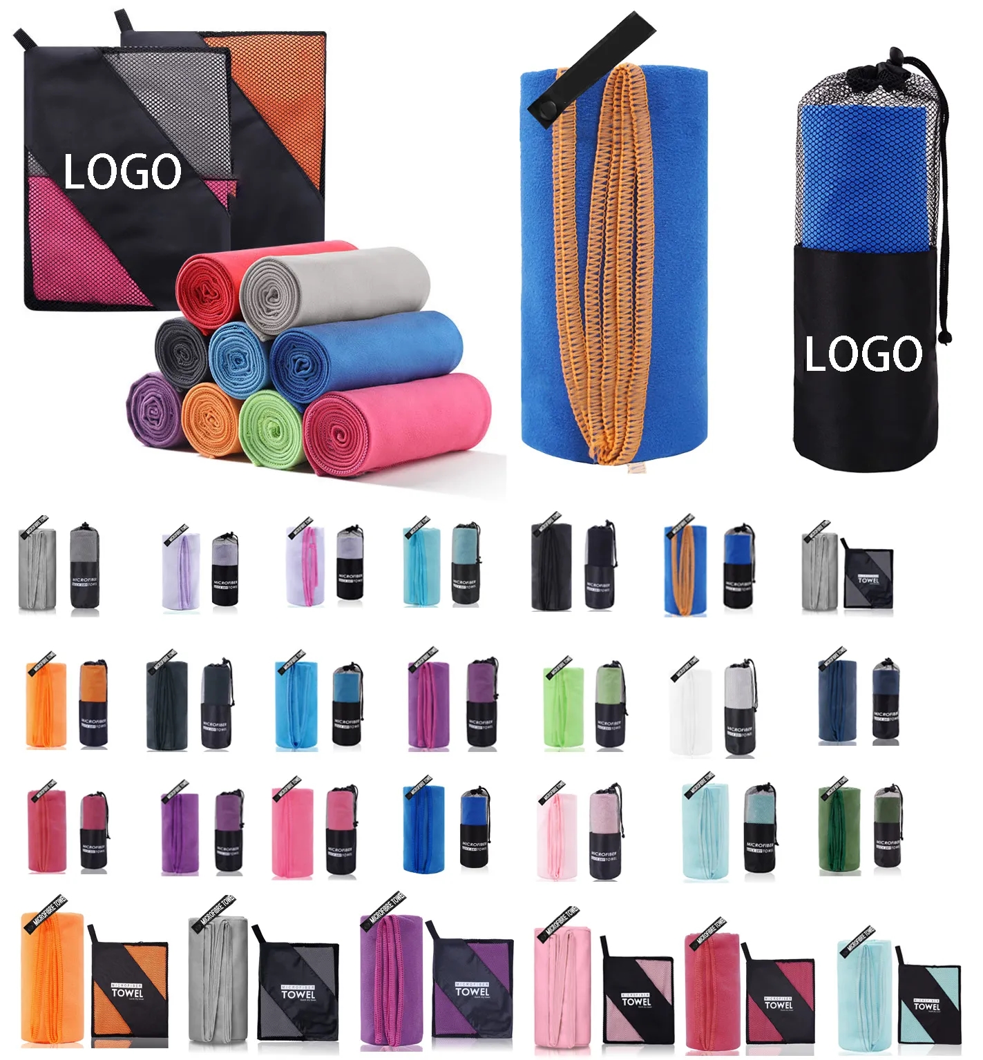 Portable Quick Drying Towel with Mesh Bag 54