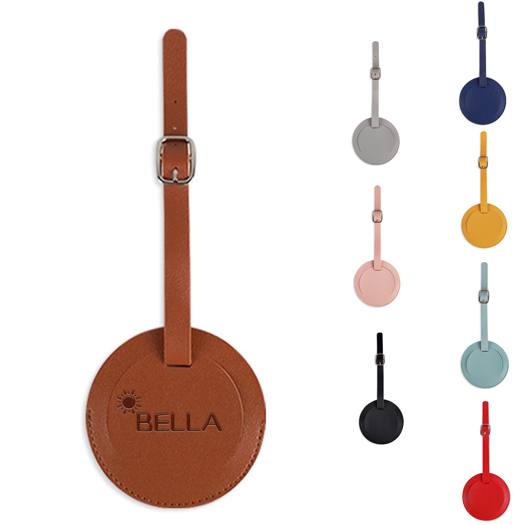 PU Leather Baggage Suitcases Tag Name ID 3