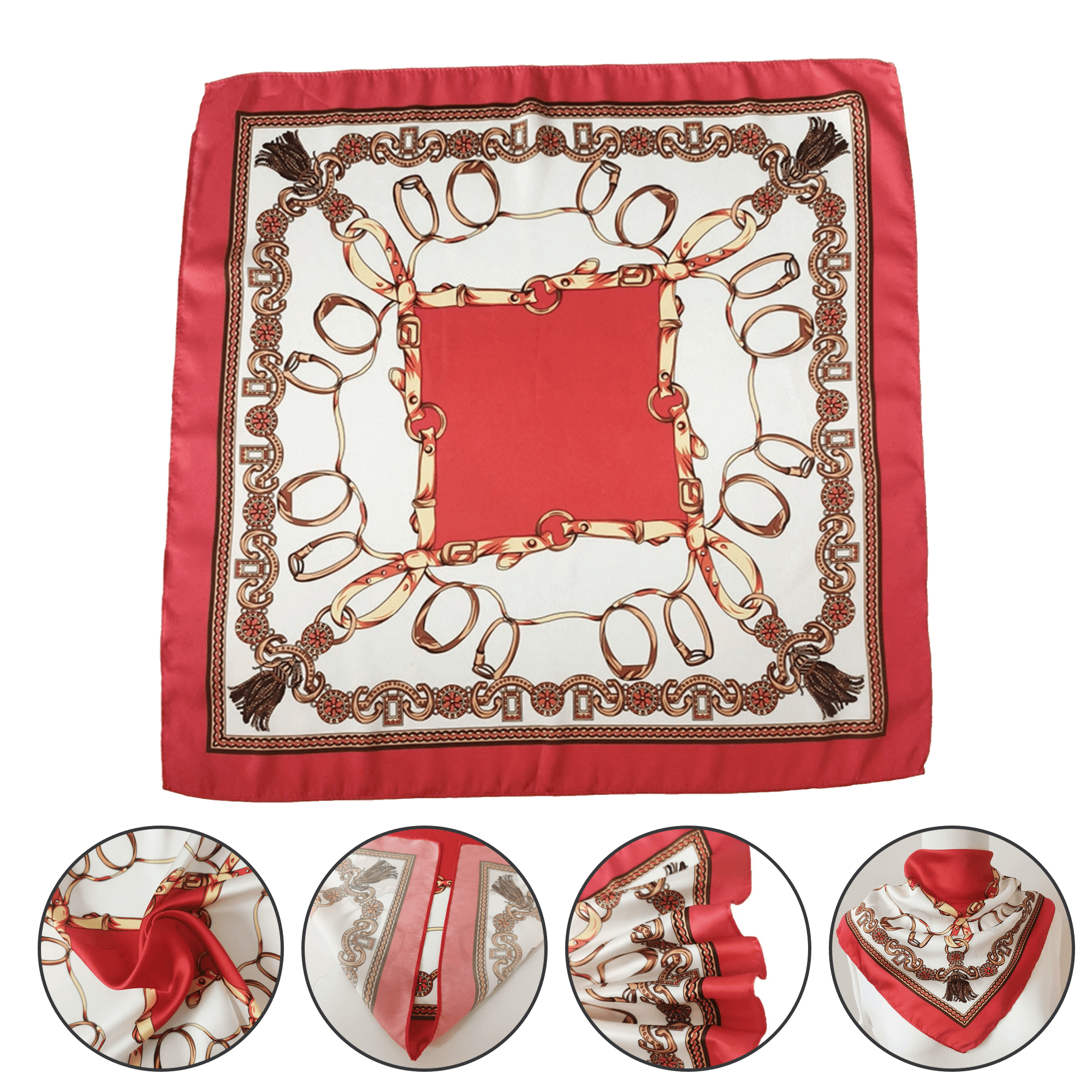 Small Batch Custom Logo Imitation Silk Bandana 4