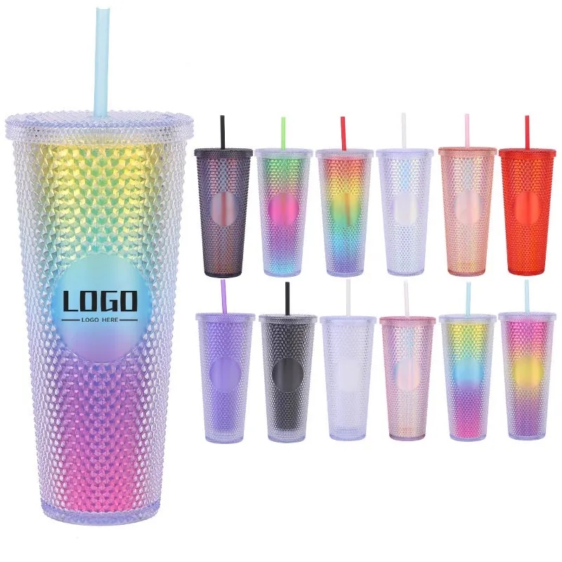 24oz Studded Tumbler with Straw