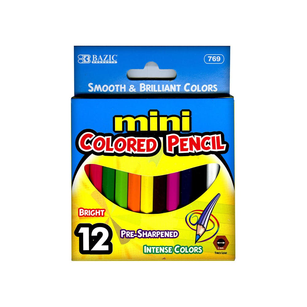 Mini Colored Pencils - Pre-sharpened 12 Pack 3