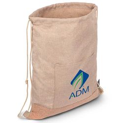 Taylor RPET Drawstring Backpack - Khaki