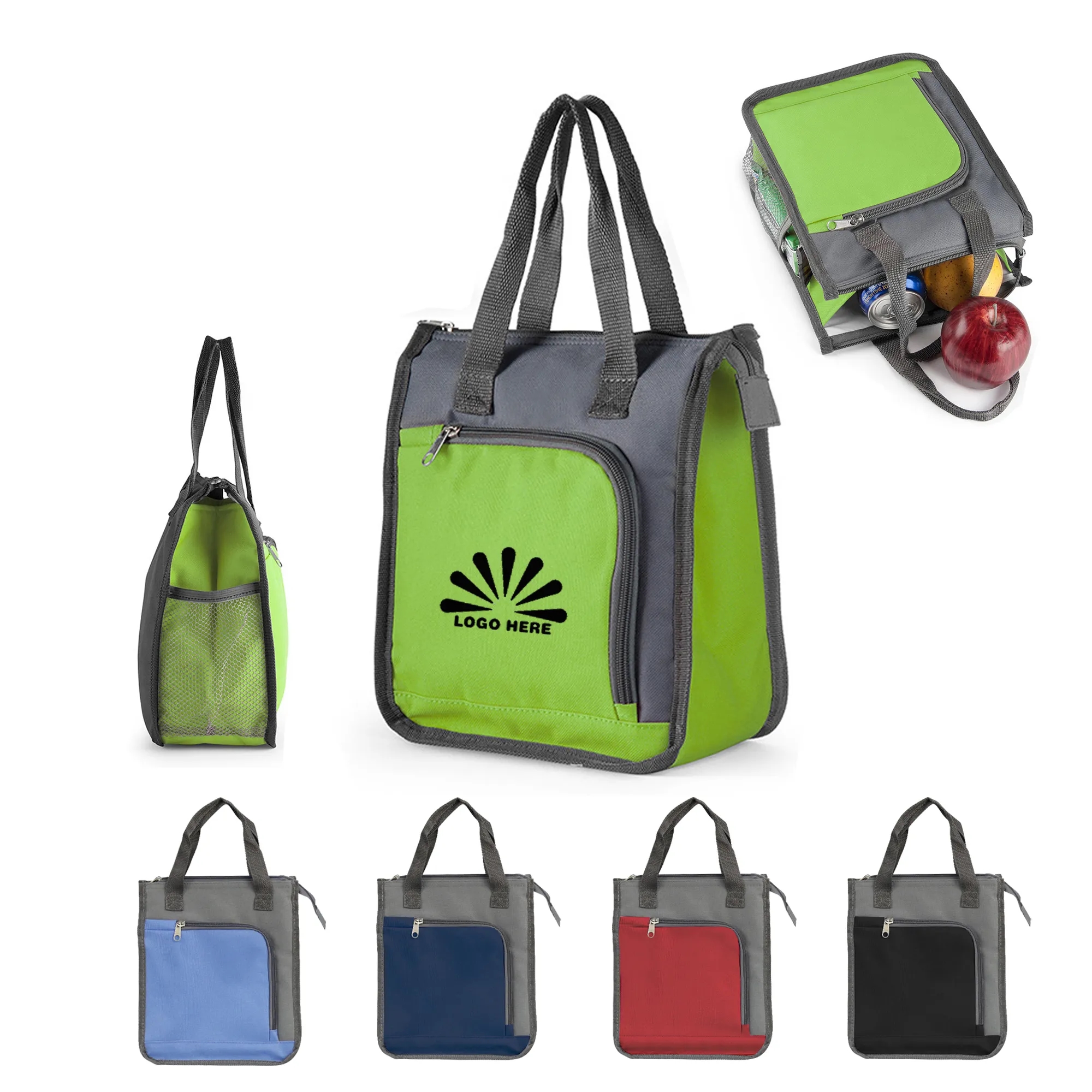 Oxford Zipper Insulated Lunch Tote Bags 6