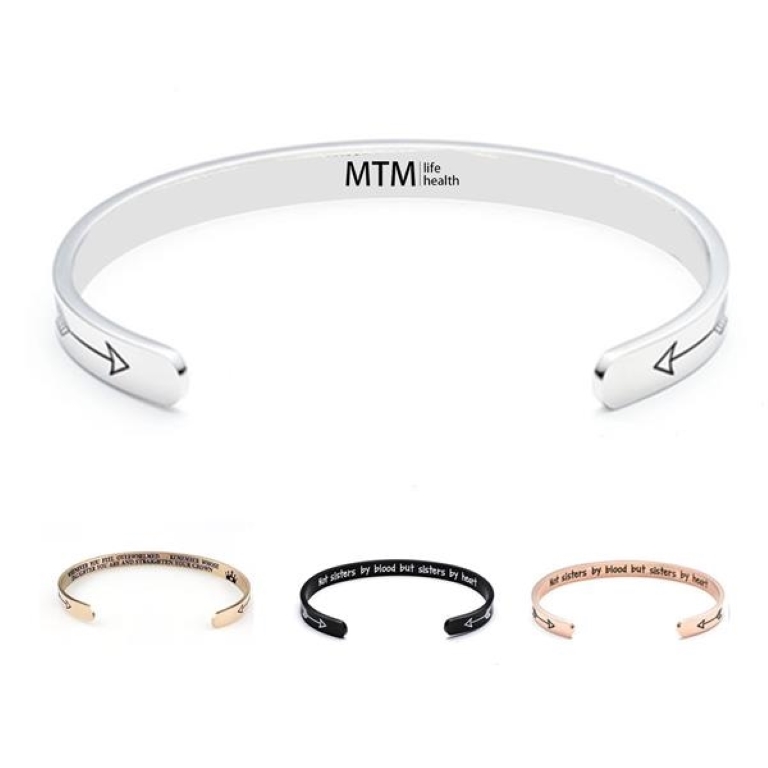 Stainless Steel Carved Couple Chain Bracelet Wrist