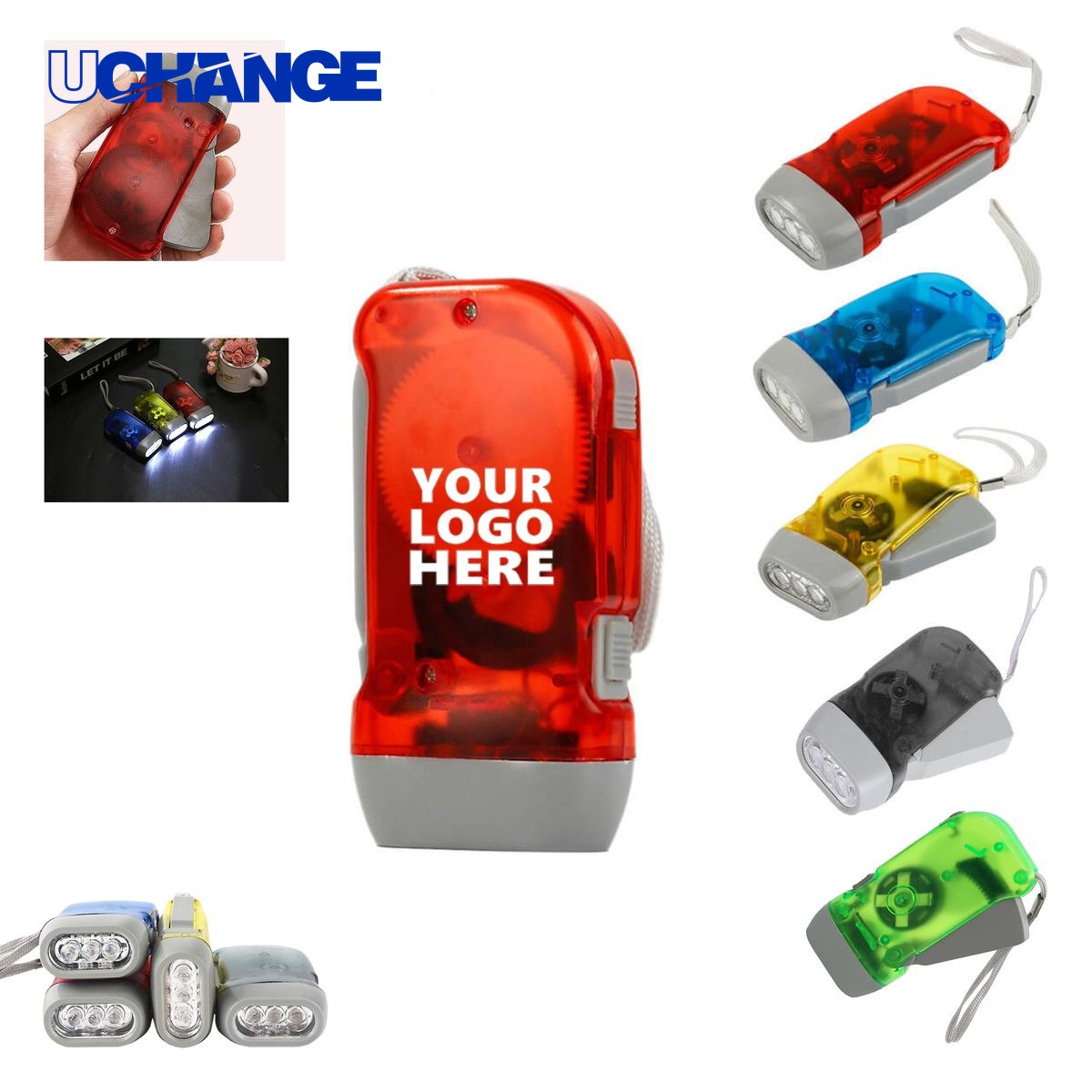 Outdoor Camping Hand Crank Flashlight Tool