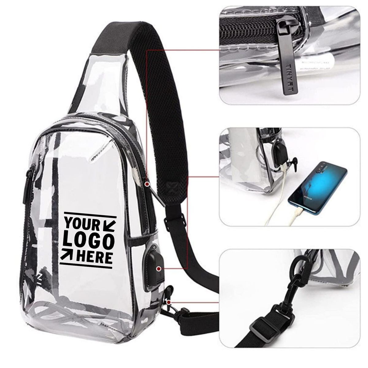 Clear Crossbody Shoulder Bag