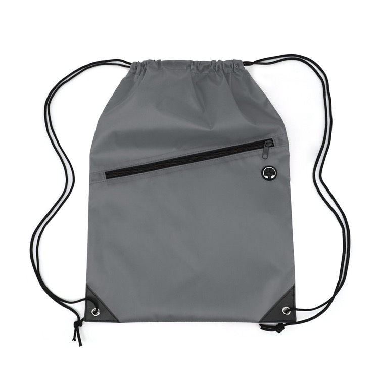 Drawstring Backpack with Front Zipper Pocket 78