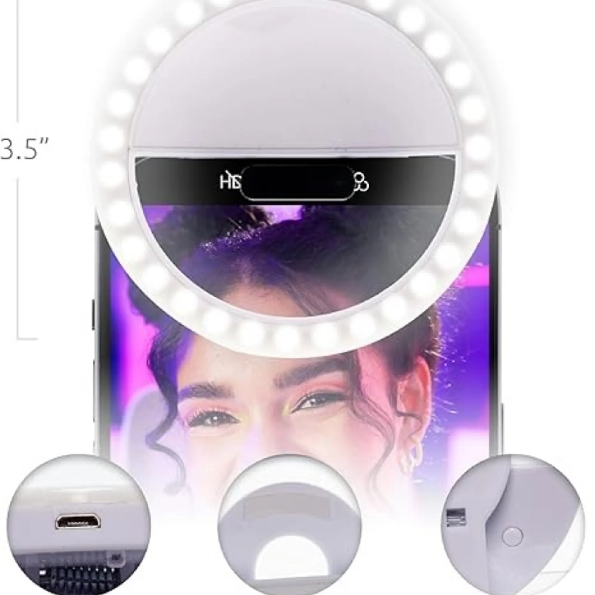 Rechargeable Portable Clip-on Selfie Fill Light 18