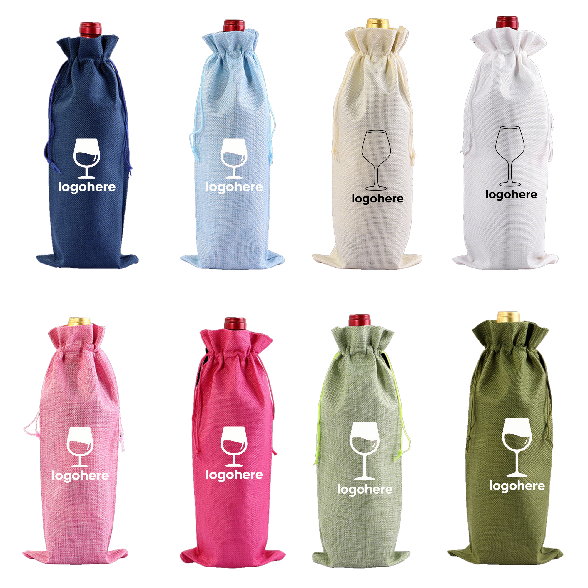 Holiday Wine Bag with Drawstring 7