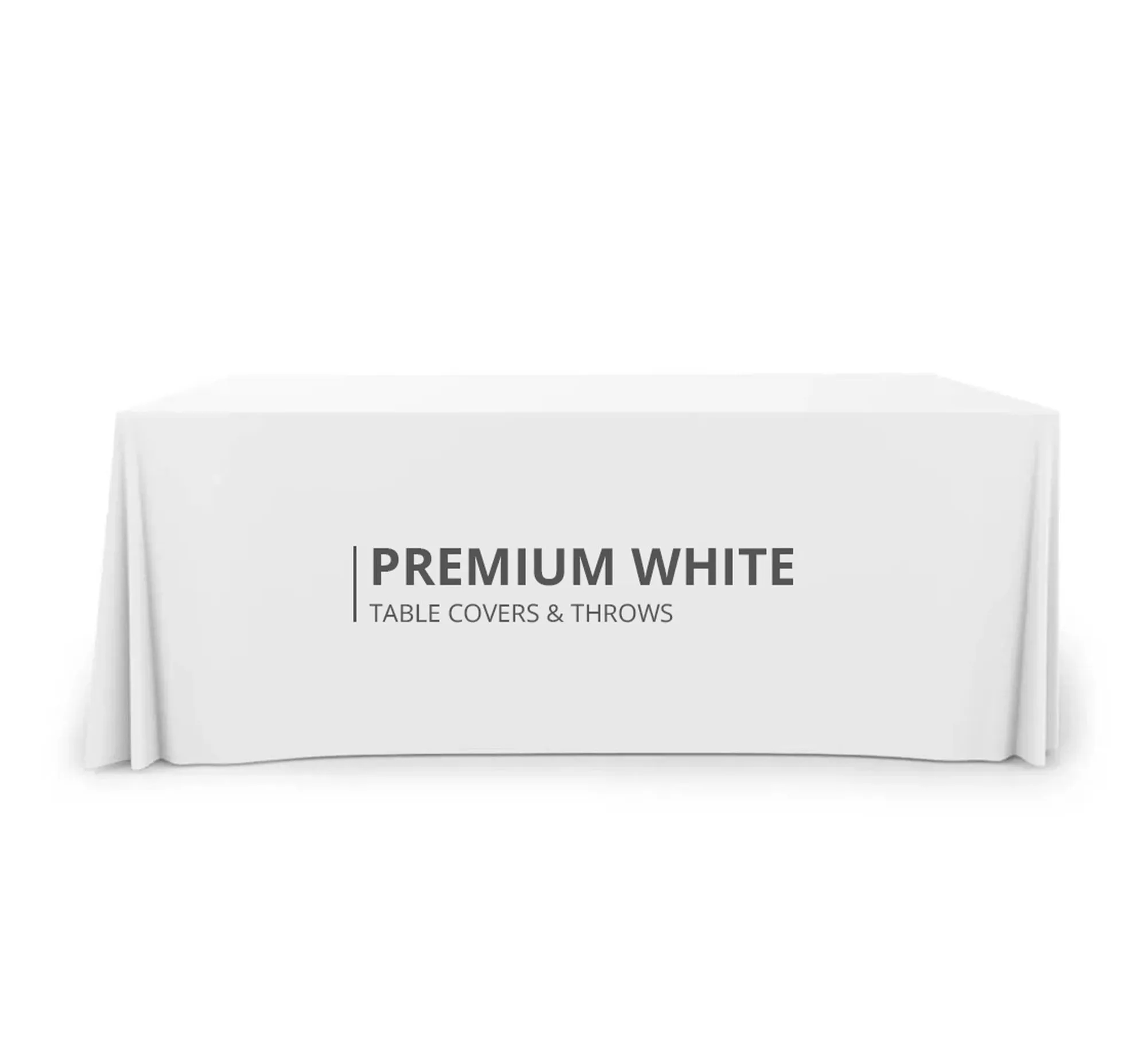 Premium White Table Covers & Throws - 4 Sided (8ft x 2.5ft) 11