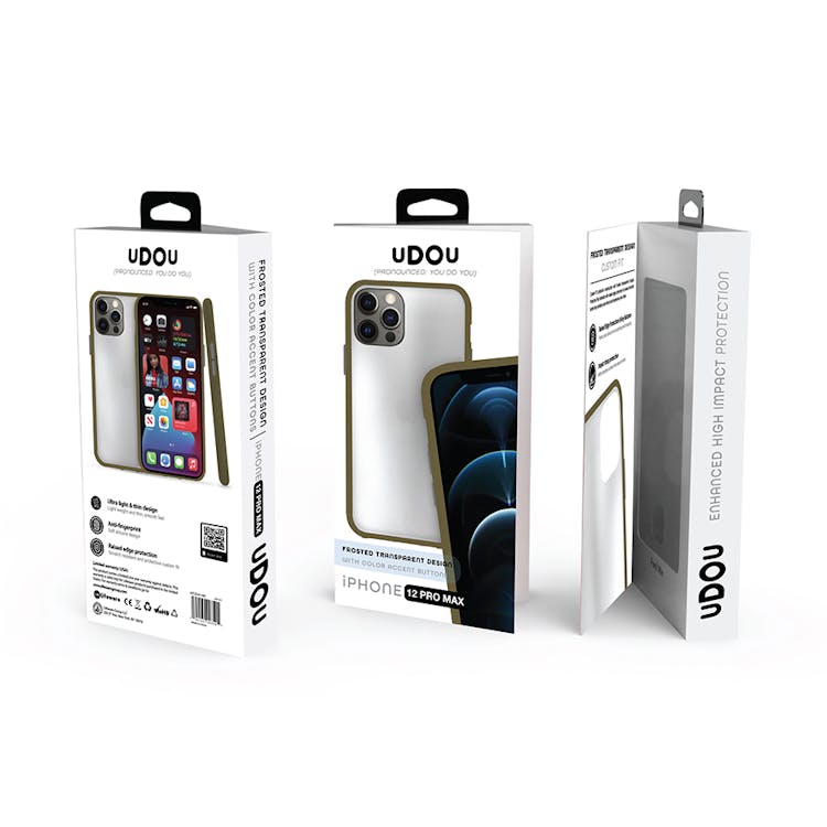iPhone 12 Pro Max Transparent Colored Edge Protective TPU Case 2