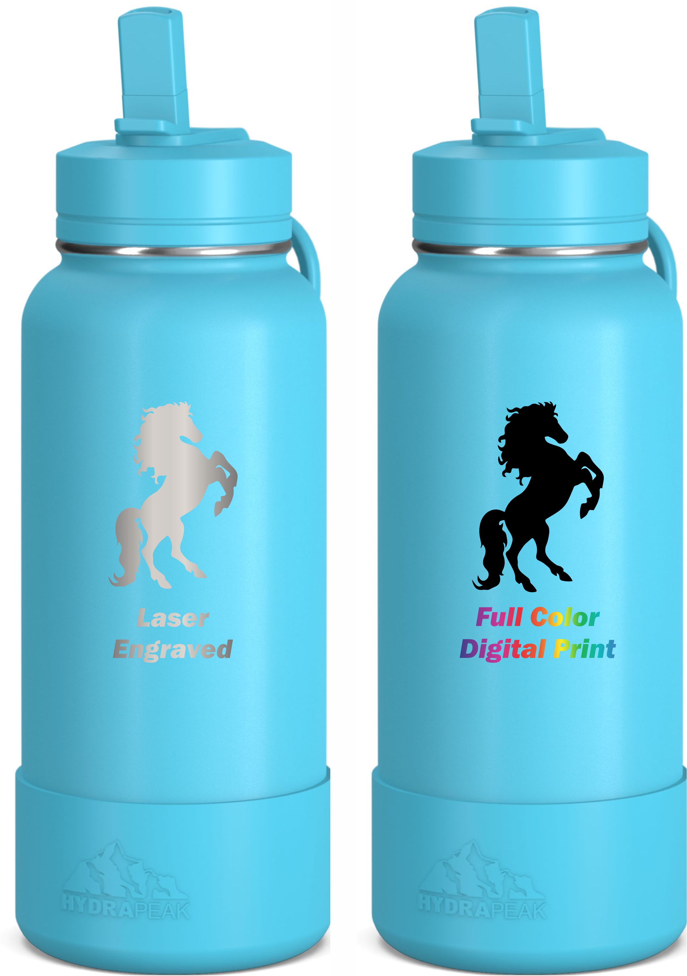 32 oz Hydrapeak Sport Straw Water Bottle LIFETIME WARRANTY!, custom water bottle with logo imprint 70