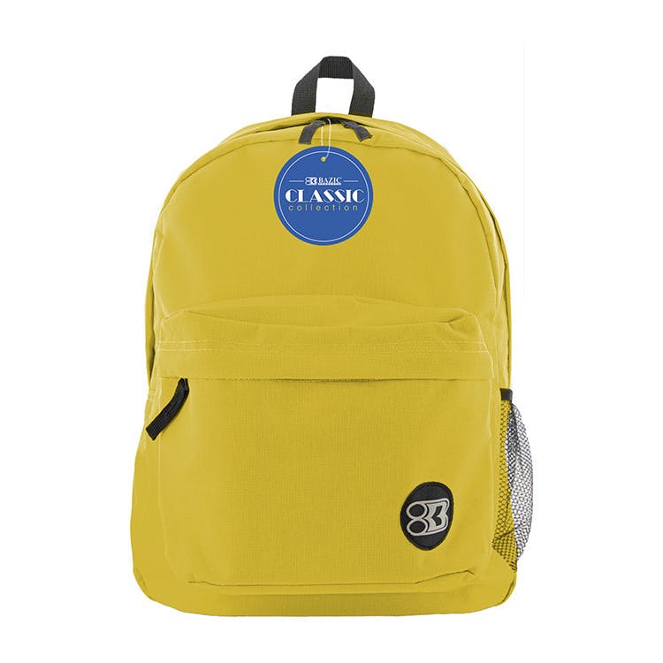 17" Classic Backpacks - Yellow Mesh Pocket 3