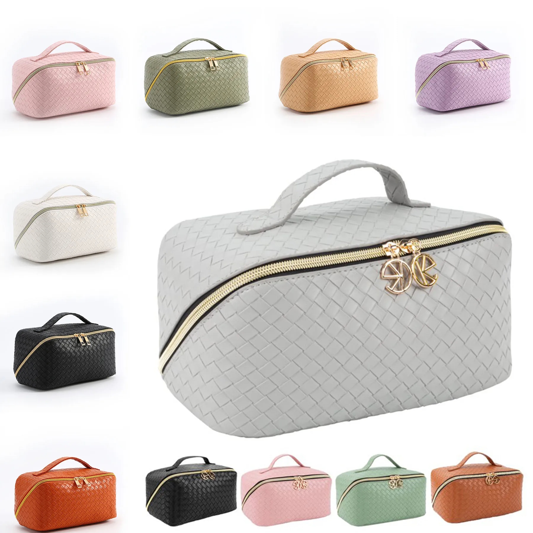 Large Capacity Leather Waterproof Makeup Bag 20