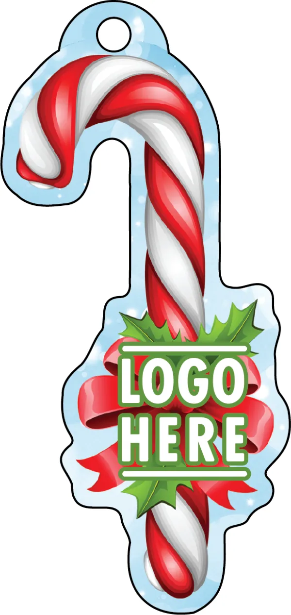 1/4" Recycled Wood Ornaments-Single Candy Cane 4