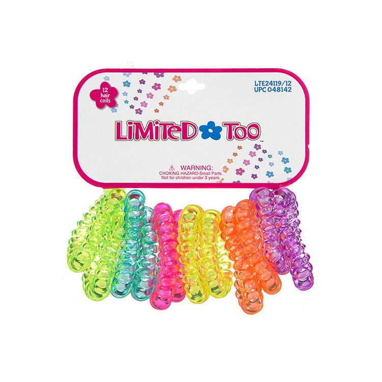 Hair Coils Sets - Neon Colors Translucent 12 Pack 2