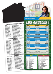 Magna-Card House Shape Magnet Football Schedules (3.5x9)