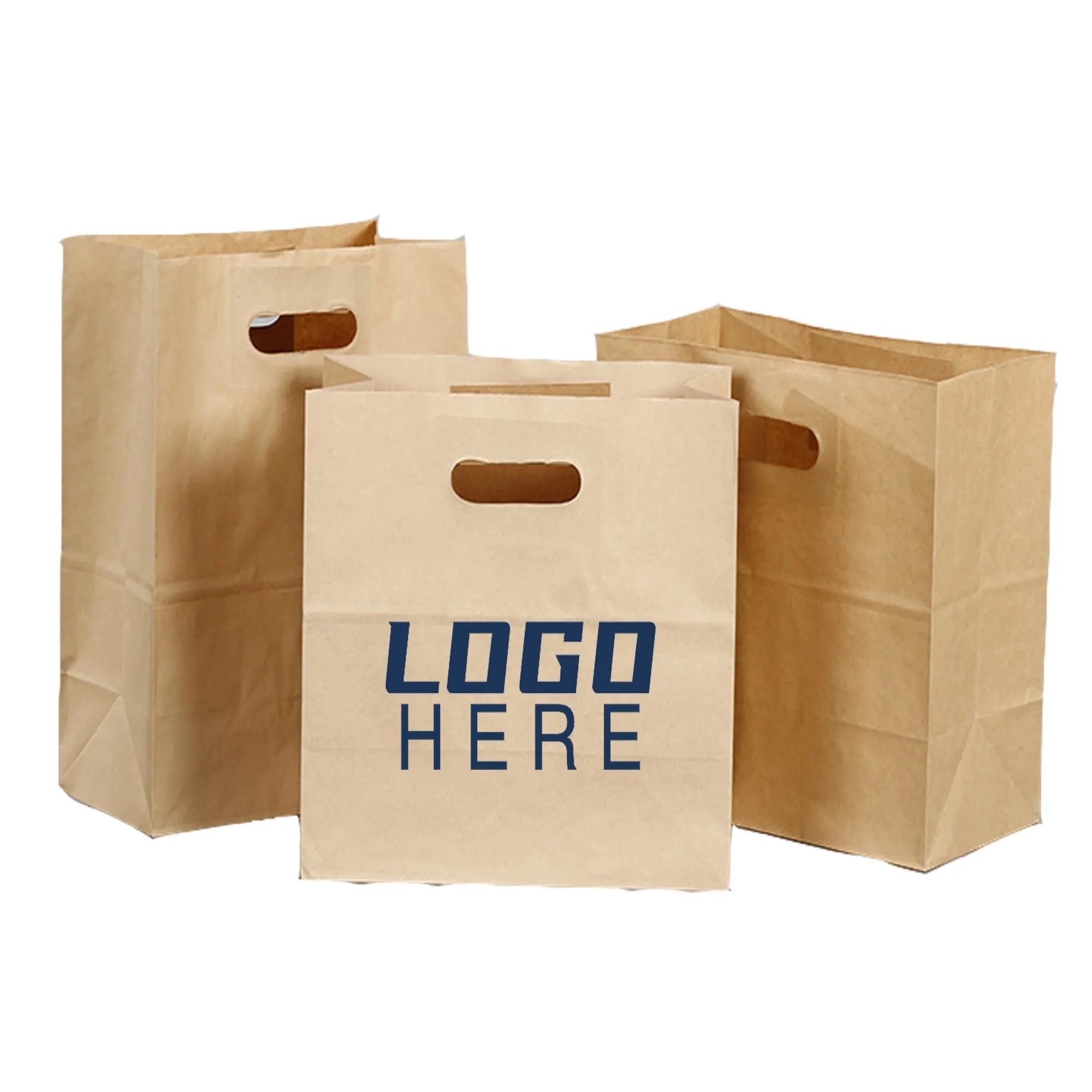 Custom Full Color Kraft Paper Brown Shopping Bag MOQ50pcs 6