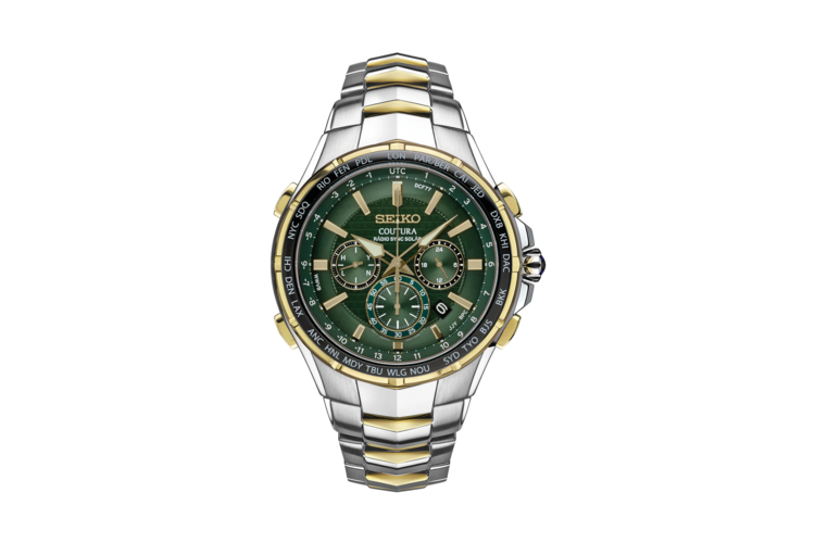 Seiko Men's Coutura Radio Sync Solar Chronograph Stainless Steel Watch 3
