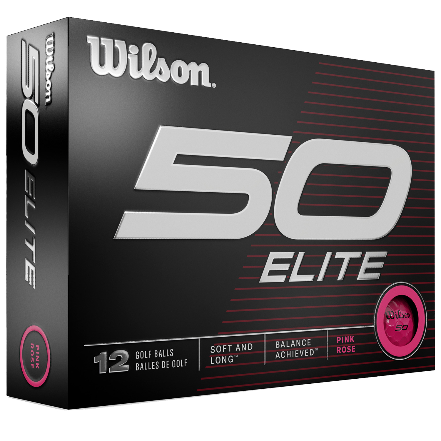 Wilson 50 Elite Pink Golf Balls 6