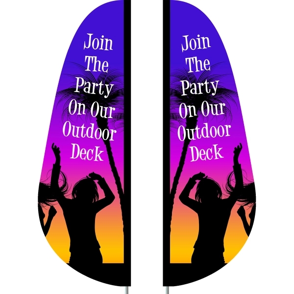3' x 10' Custom Double Sided Feather Flag