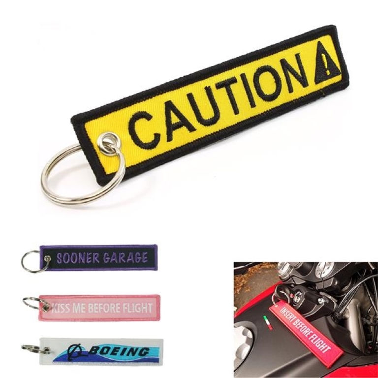 Caution Key Chain Safety Tag