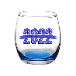 11.5 oz. Mikonos Stemless Wine Glass (2 Color Imprint)
