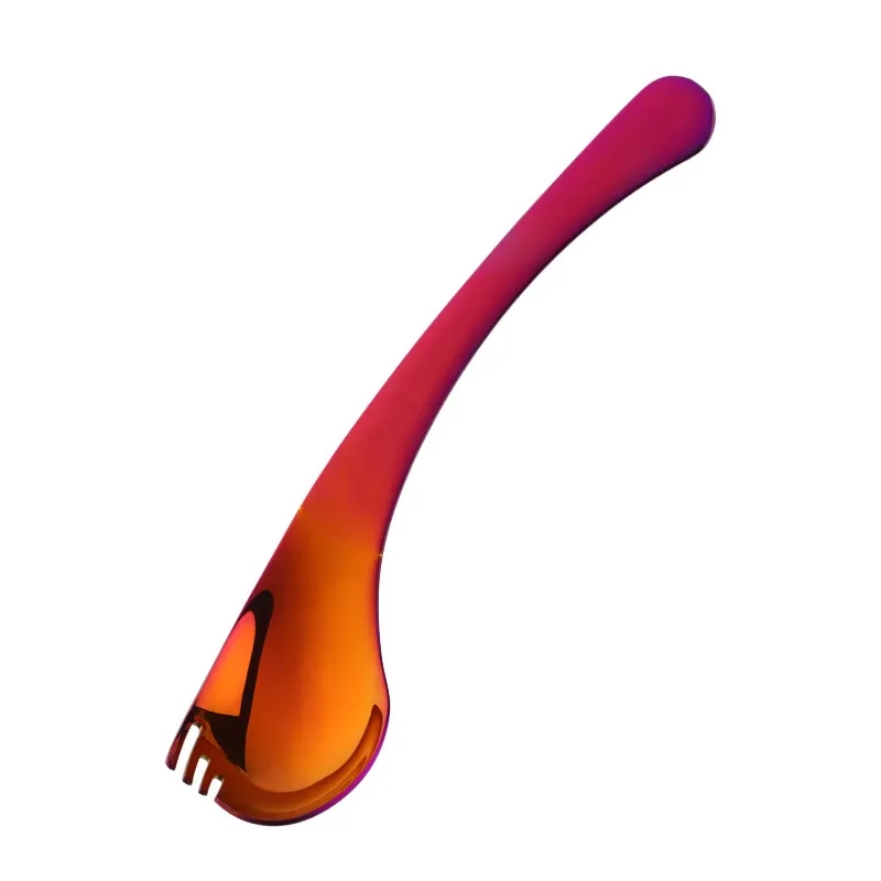 2 In 1 Bend Handle Spork Soup Tableware 17