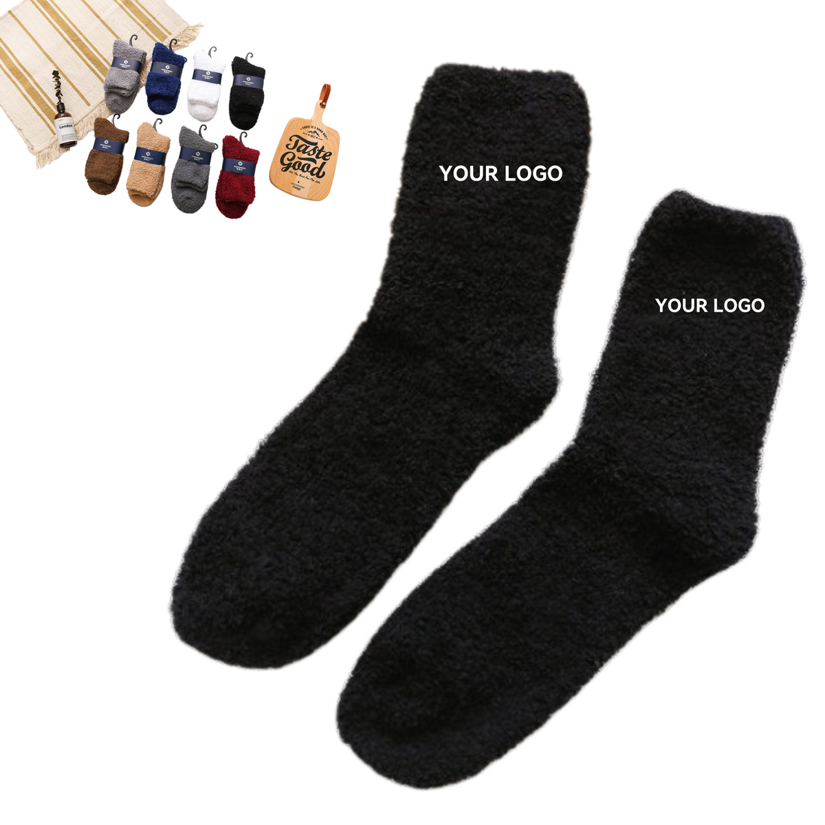 Winter Custom Fuzzy Feet Socks 3
