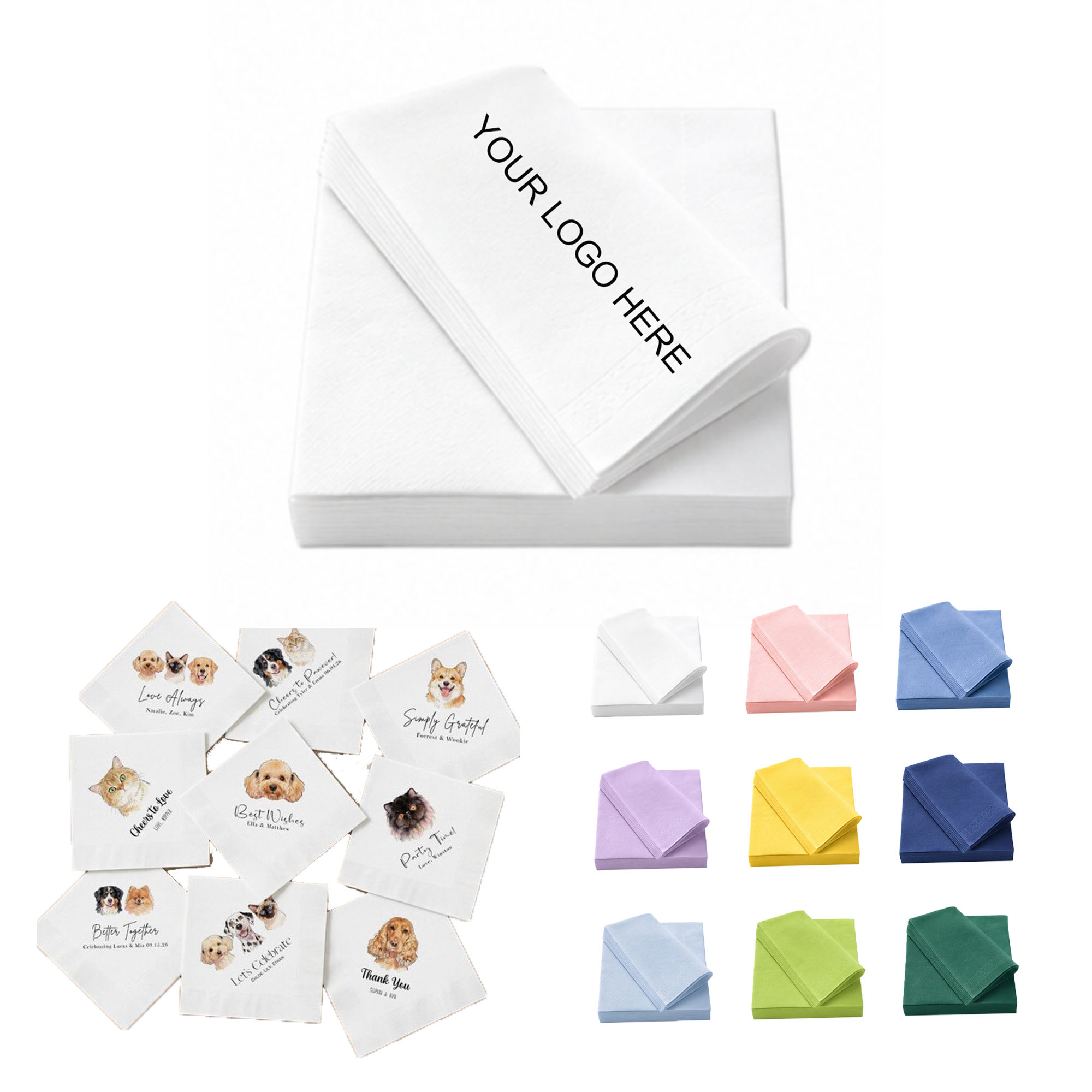 Multicolour Printed Tissue Paper Parties Weddings