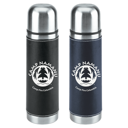 Leatherette Vacuum Bottle - 16 Oz.