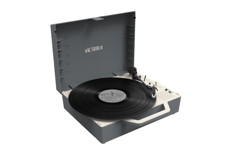 Victrola Re-Spin Sustainable Suitcase Record Player - Graphite Grey 2