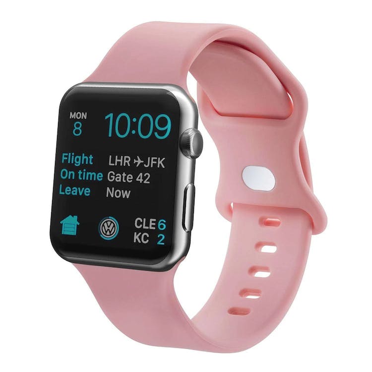 Apple Watch Bands - Pink Silicone 38mm/40mm/41mm Face 3