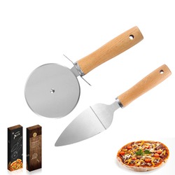 Pizza knife and spatula two-piece set