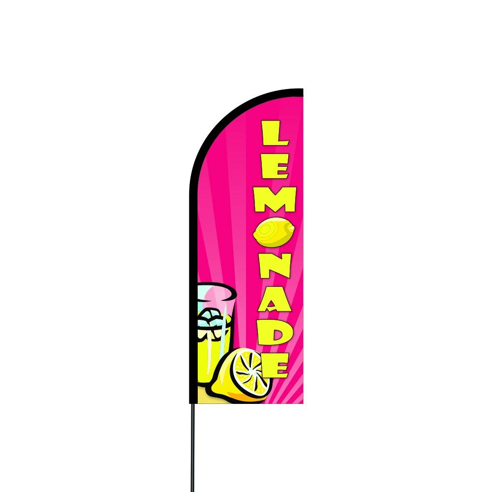 Lemonade Flag Kit Hardware 14’ Feet Feather Flag Sign Outdoor Banner