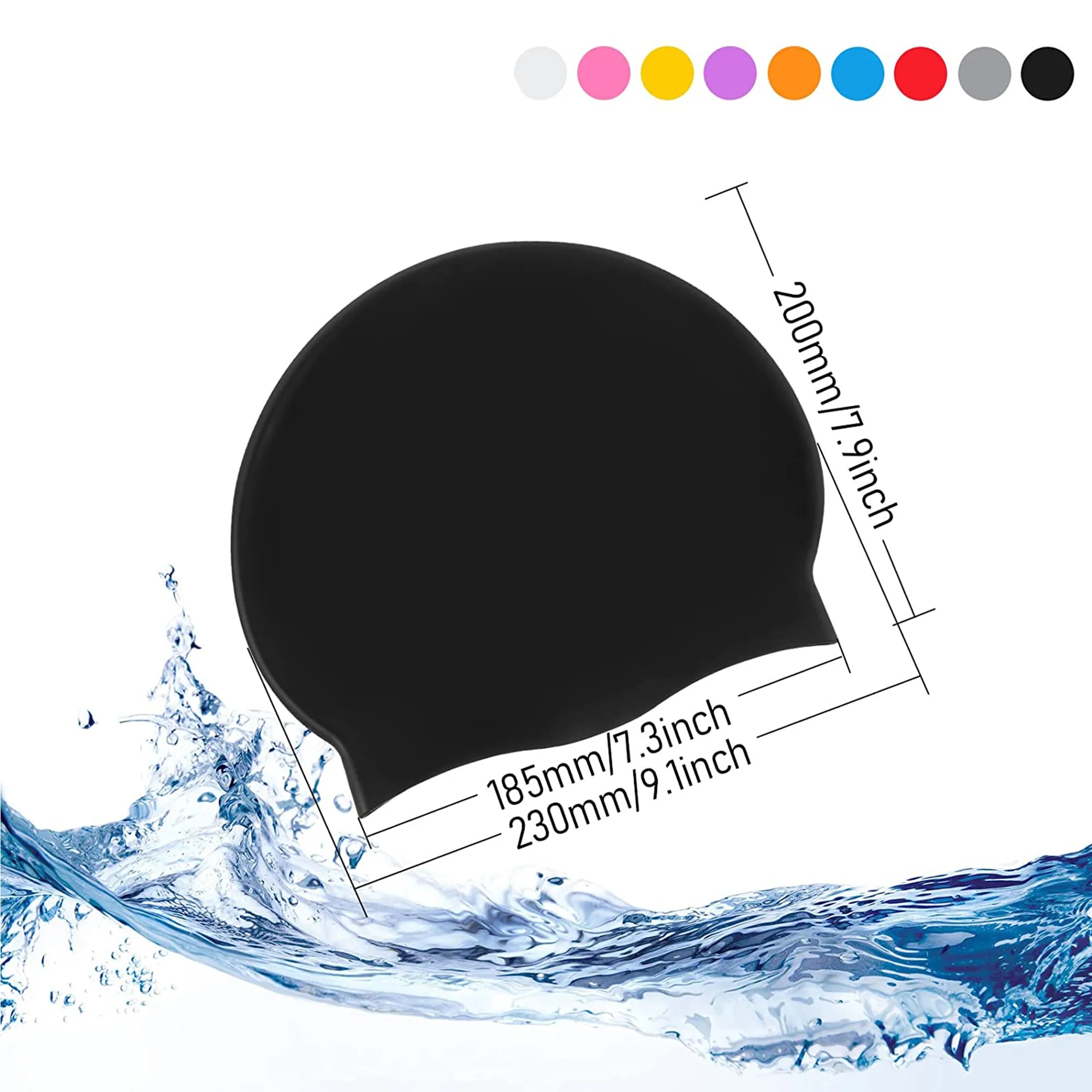 Unisex Silicone Swim Cap MOQ 50 PCS 10