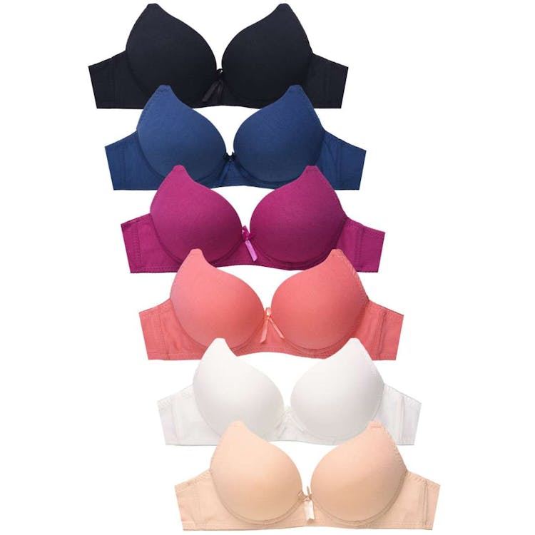 Women's Cotton Bras - 34-40C Cup 6 Colors 3