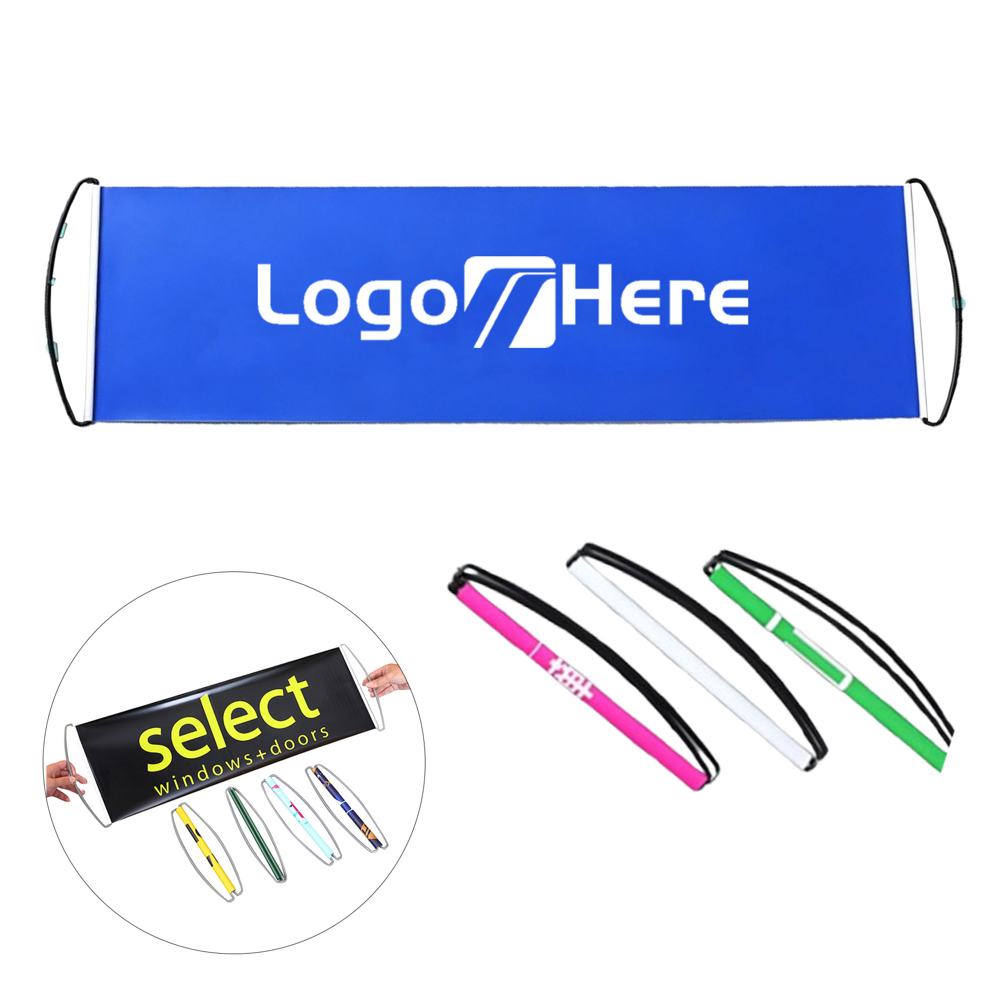 Portable Retractable Handheld Banner