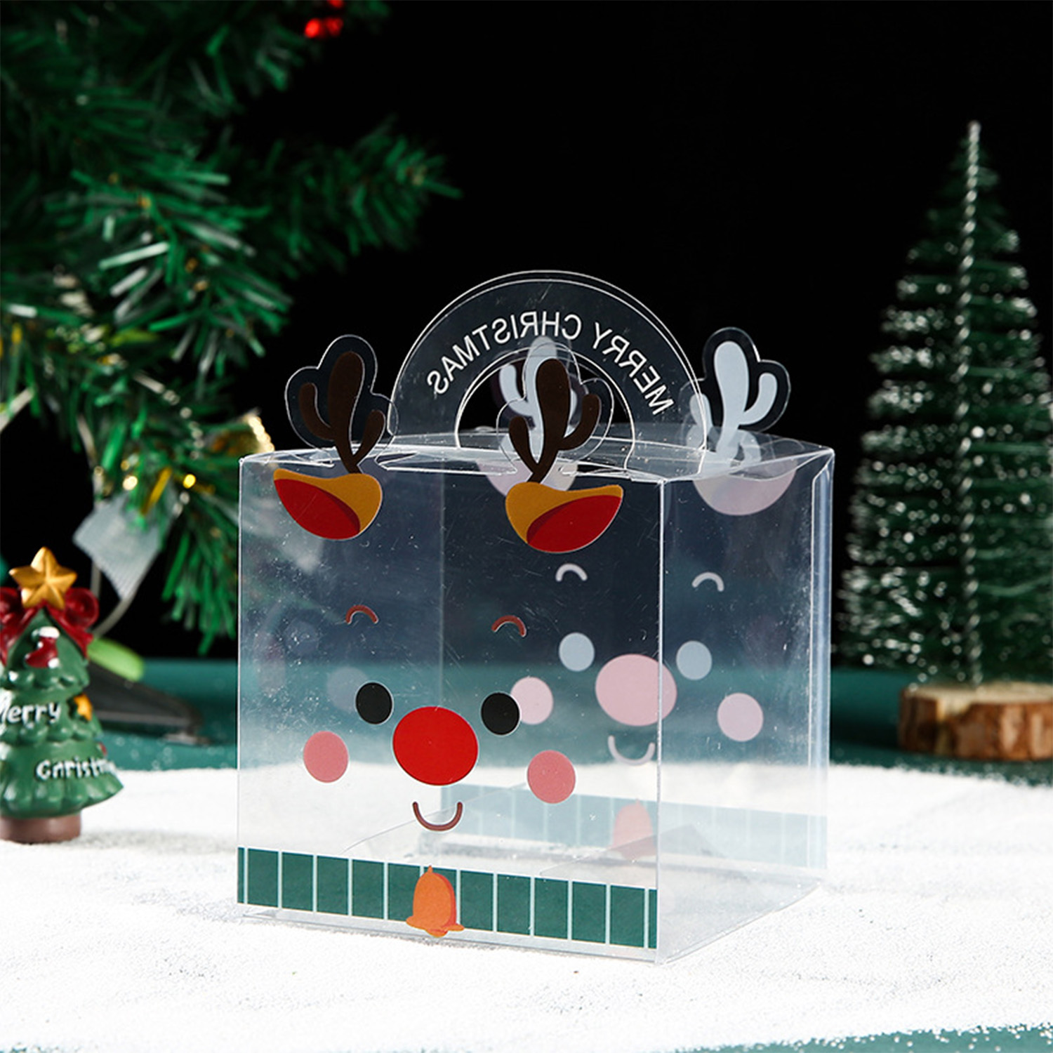 Crystal-Clear PET Christmas Candy Gift Boxes - Food Safe & Easy Assemble