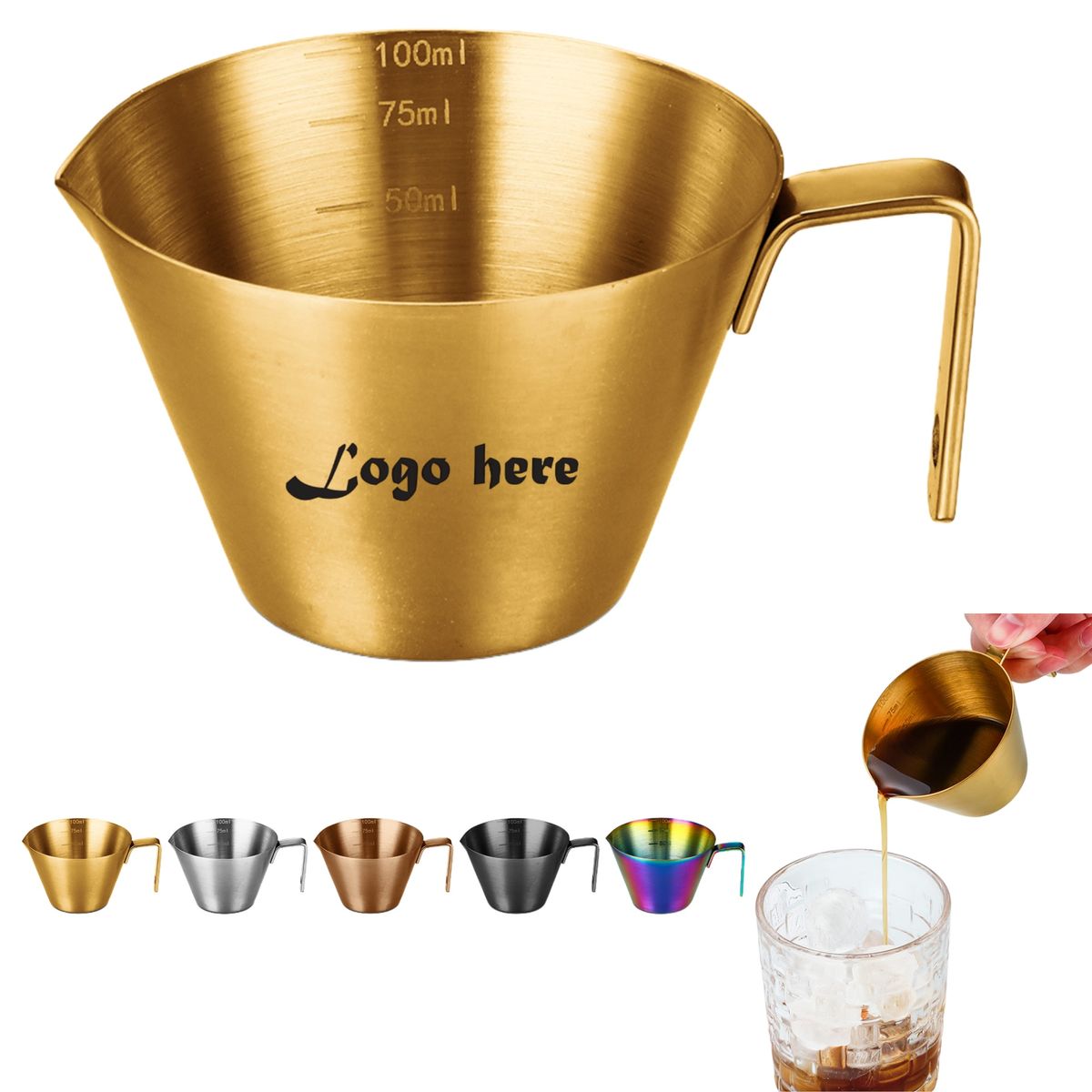 Stainless Steel 100 ml Coffee Measuring Cup with Scale 4