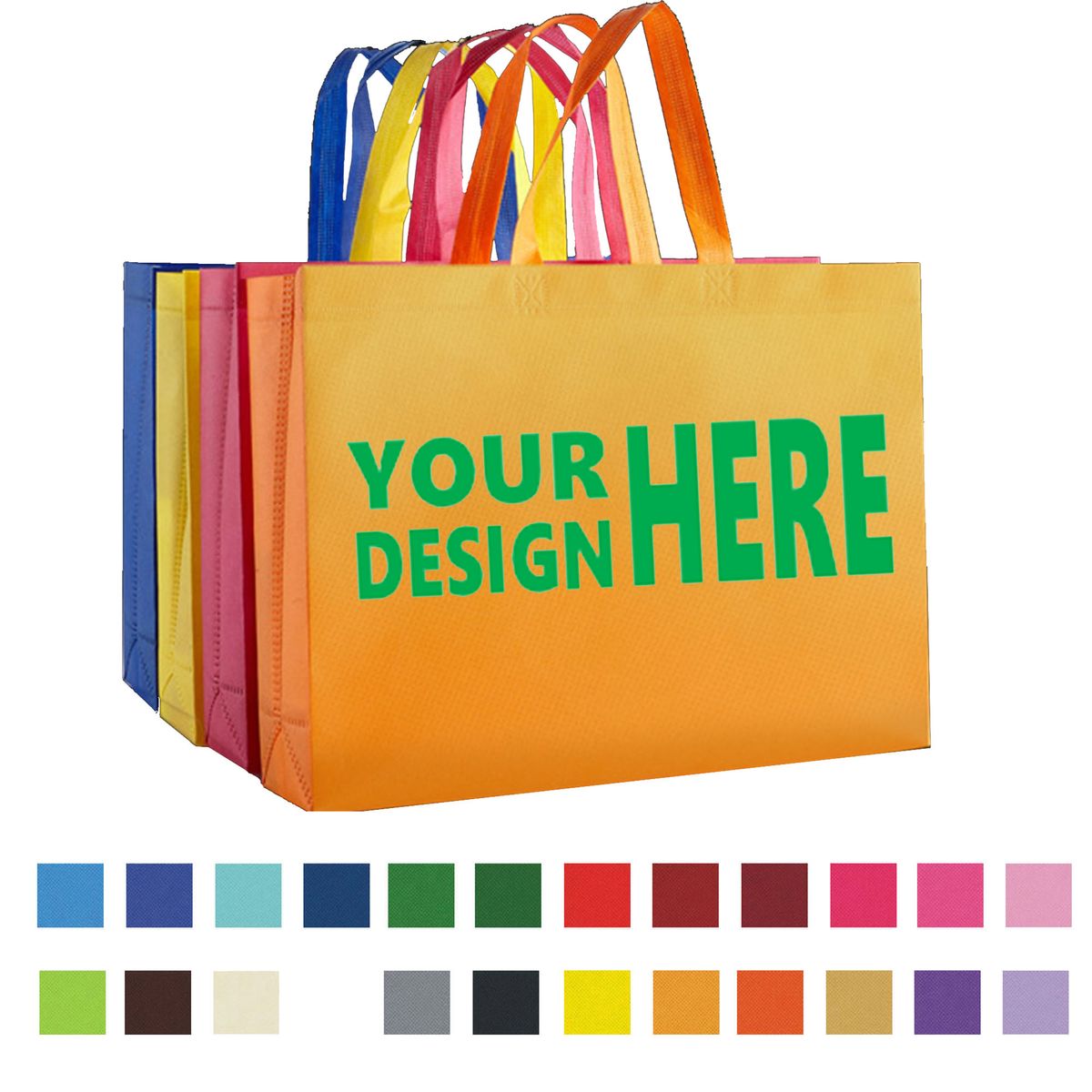 Collapsible Multi-Color Portable Non-Woven Bag