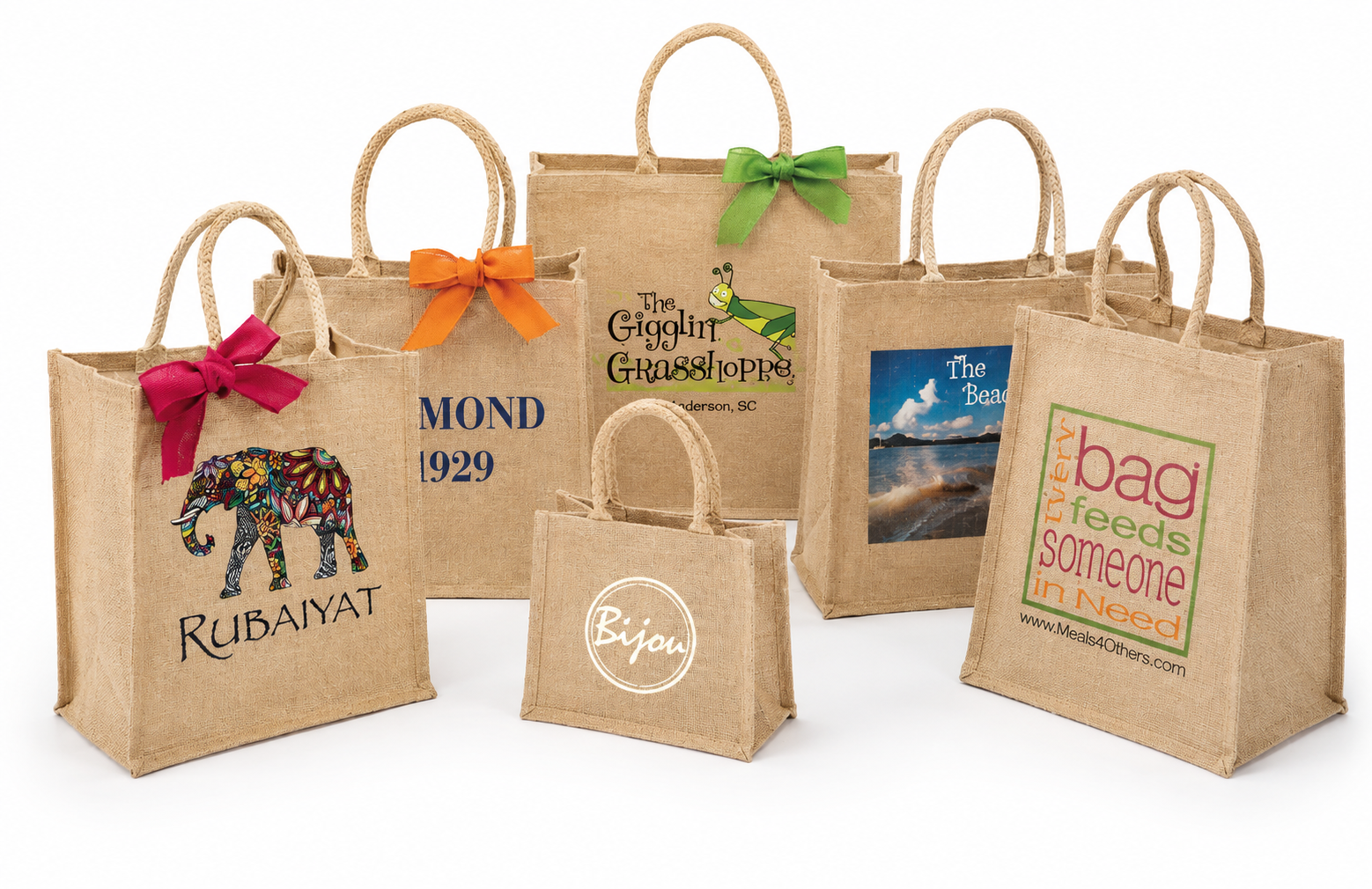 Jute Shopping Bags - Screen Printed